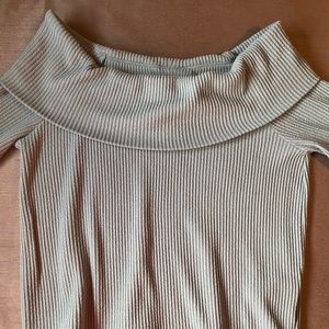 Teal Over the Shoulder Long Sleeve